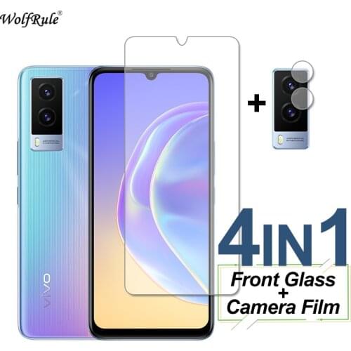 4-In-1 Tempered Glass For ViVo V21e 5G V21 Screen Protector Shockproof Protective Phone Camera Lens Film On For ViVo V21 V21e 4G