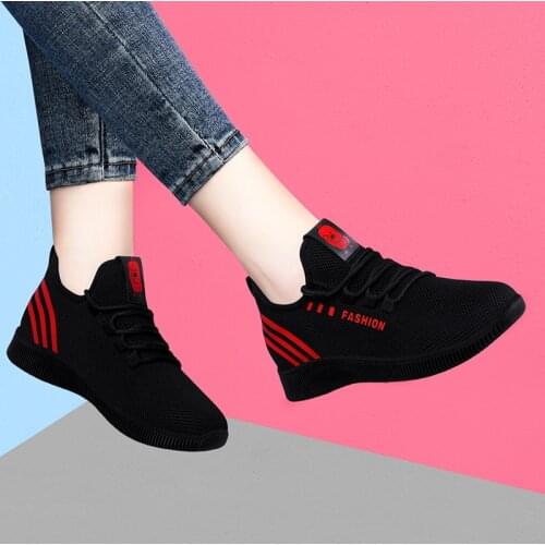 2021 New Women Vulcanized Shoes Sport Casual Shoes Air Mesh Running Shoes Flat Outdoor Tenis Feminino Zapatos De Mujer Sneakers