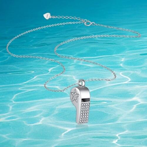 Necklace chain for women Vintage personalized whistle pendant chain Woman 925 sterling silver necklace Chocker lady jewelry