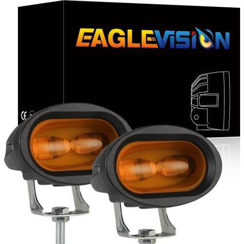 2Pcs 4" 20W Super Bright 6D Led Light Bar Spotlight Yellow Angel Eye 4x4 LED Light ATV LED Bar For Lada 4WD Truck Car Motorcycle