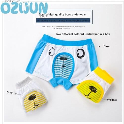 2021 Childrens brand underwear 2 Pcs/box Boy Underwear Kids Panties Childs Underpants Shorts 3D bear cartoon Childrens Boxer
