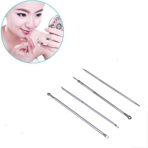 4pcs Blackhead Comedone Acne Blemish Removal Needle Stainless Steel Pimple Needles Remove Face Skin Care Beauty Tool Facial