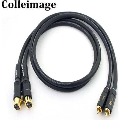 HIFI 2 RCA To Dual XLR Audio Cable 2 RCA Male to 2 XLR Female For Microphone Subwoofer Mixer Recording Studios Cable