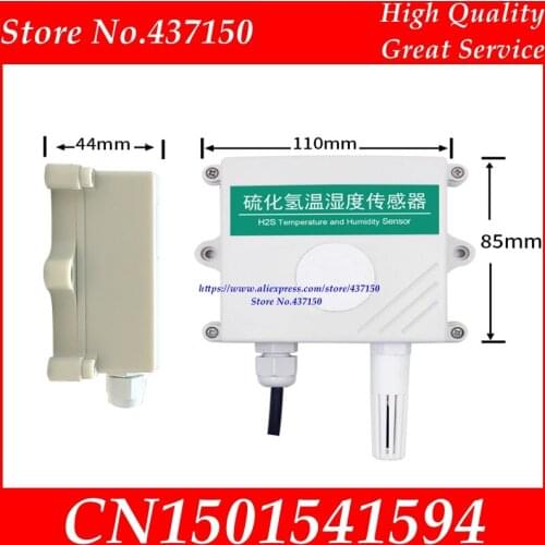 0-20ppm 50ppm H2S hydrogen sulfide gas sensor transmitter analog 4-20mA output gas pollution RS485 toilet fish breeding poultry