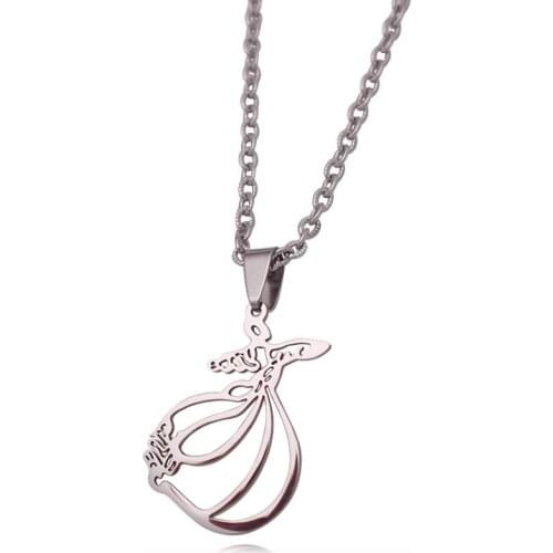 Dervish dance muslim islam turkey stainless steel Pendant necklace