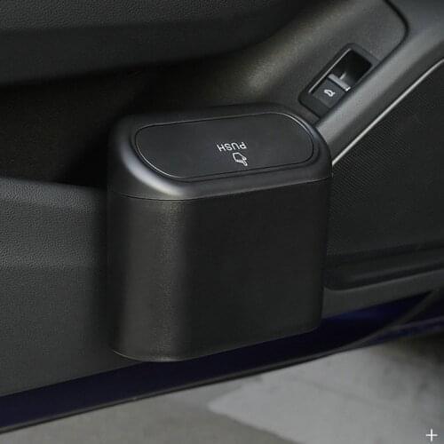 Car Trash Can Interior Storage Box Door Seat Back Garbage Dust Bin for Skoda Octavia Fabia Rapid Superb Yeti Roomster