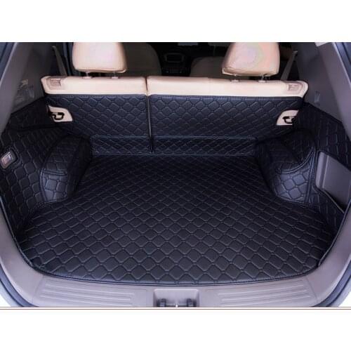 For hyundai tucson leather car trunk mat cargo liner 2010 2011 2012 2013 2014 2015 ix35 luggage boot rug carpet