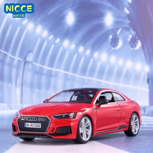 Bburago Diecast 1:24 RS5 Coupe Red Dark Green Static Simulation Alloy Model Car