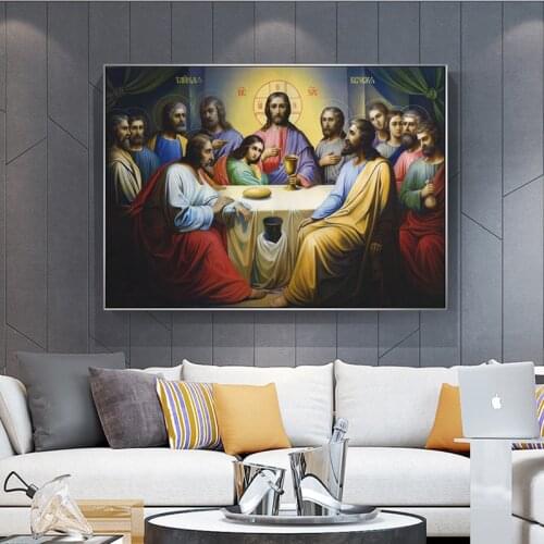 The Last Supper of Christianity Wall Art Canvas Painting Wall Art for Living Room Home Decor (No Frame)