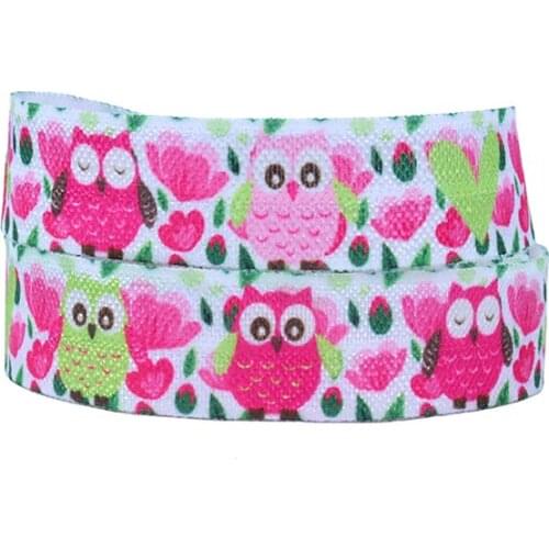 FLRA ElasticNew arrival cartoon character printing fold over elastic ribbon for elastic hair bands