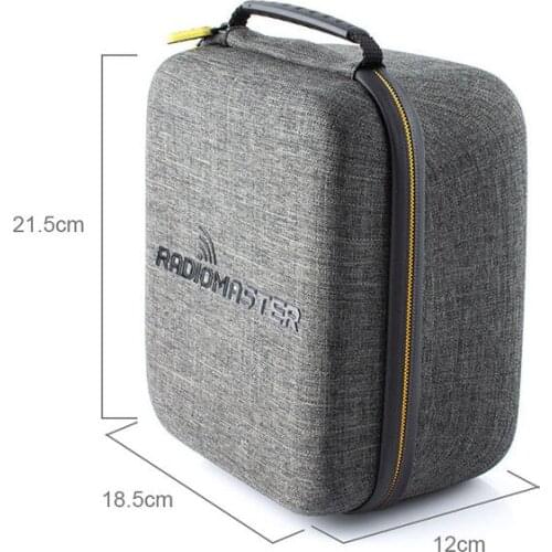 RadioMaster TX12 Radio Transmitter EVA Hard Zipper Handbag Carry Case 215X185X120mm for FPV Racing Freestyle Outdoor Flying
