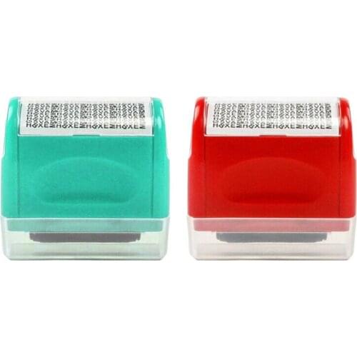 Roller Stamp Self Inking Stock Stamp Seal Theft Code Guard Your ID Confidentiality Confidential Seal Office File Stamp Tool
