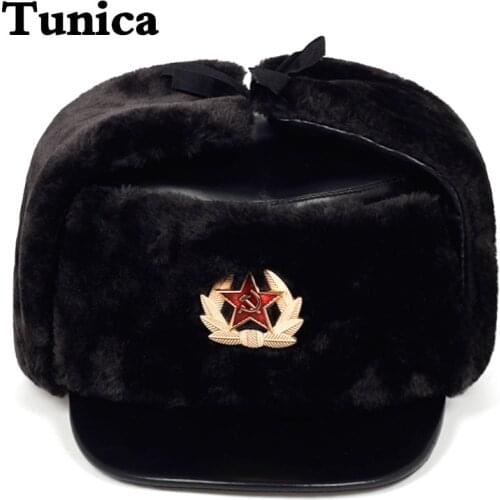 Men women windproof warm ear protection hat bomber faux fur ear flap hats winter ski caps cavalry catcher cotton Lei Feng cap