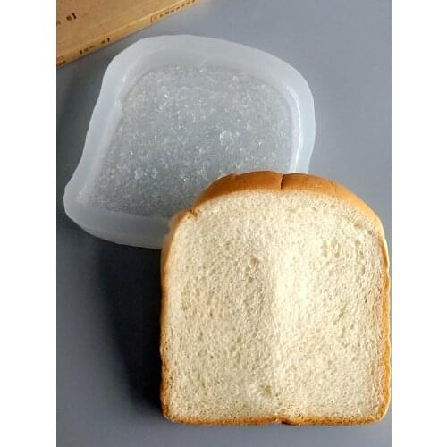 3D Toast Bread Silicone Scented Candle Making Mold For Handmade Cake Soap Car Gypsum Diffused Decorations