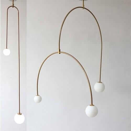 Nordic Designer Lines Iron Postmodern Retro Pendant Lights Loft Dining Room Living Room Bedroom Cafe Shop Hanging Lamps Fixtures