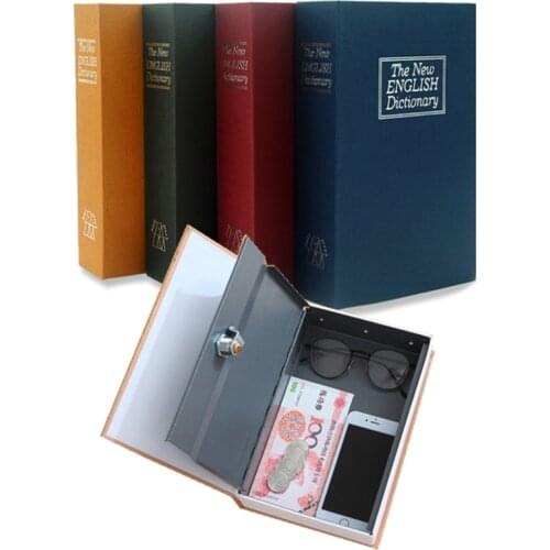 Large Book Hidden Security Safe Kid Gift Dictionary Mini Safe Box Key Lock Money Jewellery Certificate Storage Password Locker
