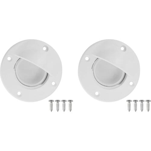 Universal White Nylon Marine Boat Transom Deck Mount Drain Scupper Valve Screw Cap Bung Stopper Replacement Accessories