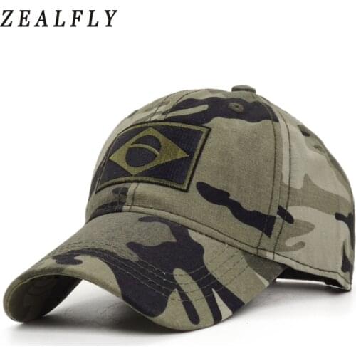 Brazil Flag Army Baseball Cap Men Embroidered Camouflage Male Caps Outdoor Sports Tactical Dad Hat Casual Hunting Hats