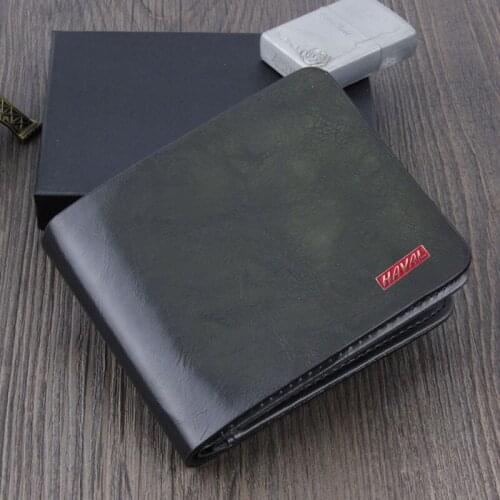 Top Quality Black Genuine Leather Red Car Logo Document Bag Wallet Card Package For Haval Car Styling Car Accessories
