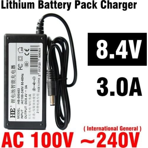 8.4V 3.0A Battery Pack Charger for Hoverboard Free Shipping Charger for PC Car Battery