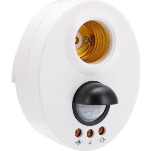 1pc E27 Infrared Switch PIR Motion Sensor Lamp Holder Switch Adjustable Delay Light Holder Head Energy saving Lighting Supplies