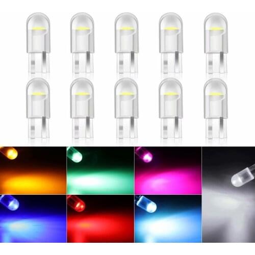 10Pcs T10 W5W Led Bulbs 168 194 Car Signal Lamp Dome Reading License Plate Interior Lights 12V