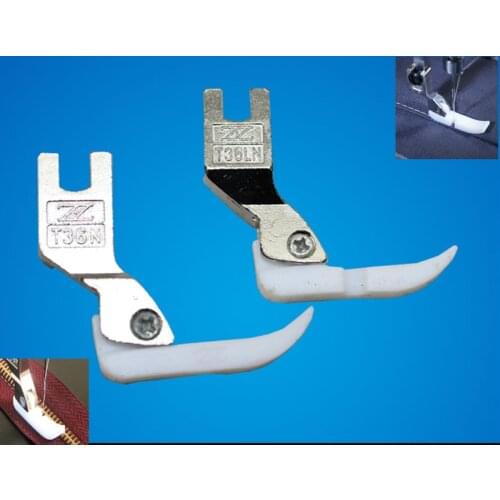 2pcs zippers presser T36N+T36LN preeser foots 0.3 unilatera sewing feet toothpick