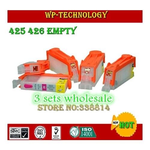 [3 sets Wholesale] Empty Refill cartridge suit for PGI425 CLI426 ,suit for Canon iP4840 MG5140 MG5240 iX6540 MX884 ,5 color