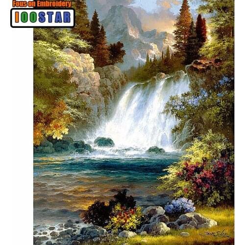 DIY,Full,Diamond Embroidery,nature waterfall,photo custom,Diamond Painting,Cross Stitch,3D,Diamond Mosaic,Decoration,Christmas