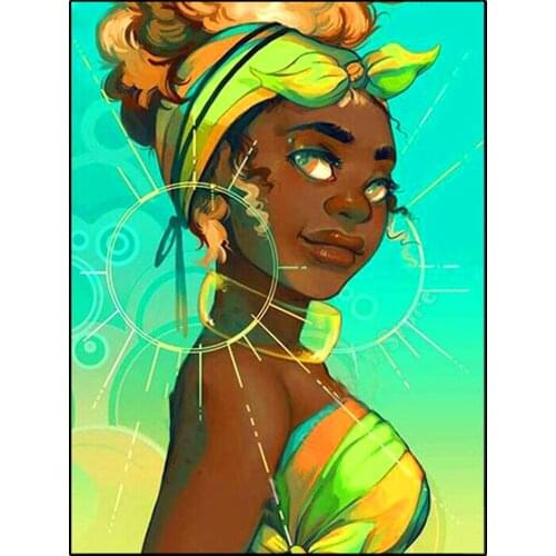 DIY Diamond Painting African Woman Picture Diamond Embroidery 5d Mosaic Needlework cross stitch Puzzle art room decor