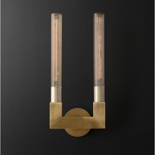 American Retro Foyer Led Wall Lamp Bedroom Bedside Wall Sconce Copper/Black/Chrome Minimalist Wall Lights Deco Loft Luminaire