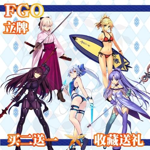 Anime FGO Fate/Grand Order Okita Souji Scathach Tomoe Gozen Lily Acrylic Stand Figure Model Plate Desktop Decor Cosplay Gift