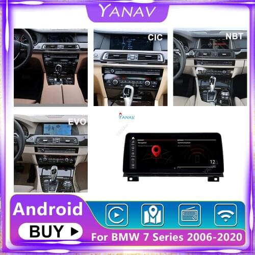 Stereo Receiver Android Car Radio For BMW 7 Series E65 E66 F01F02 CIC NBT 2006-2015 Auto GPS Navigation Video DSP Carplay 128G