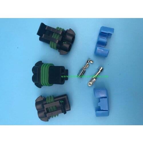 Free shipping 5sets 2pin for Delphi 2 Way Female Sensor Plug Auto Car fan plug Connector 15300027
