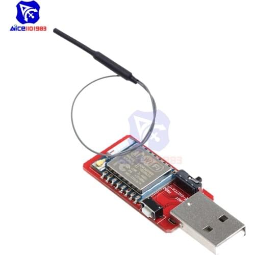 Diymore ESP8266 ESP-07 Wi-Fi Wireless Module USB to TTL CH340G Development Board 2.4Ghz 3dBi IPEX Antenna for Arduino