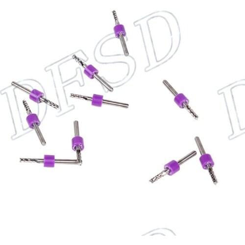 Plastic Wood Carbide End Mill Engraving Bits 2.5mm Set of 10 Silver