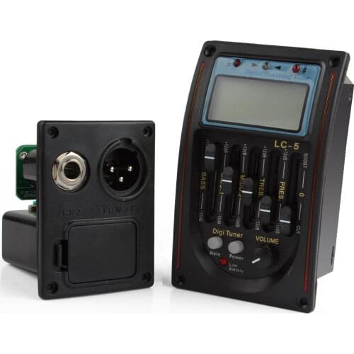 RED LC5 Band Acoustic Electric Guitar Preamplifier EQ Equalizer Pickup Tuners Guitar & Accessories