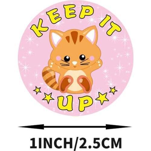 50pcs Round Cartoon Stickers 8 styles Reward Sticker School Teacher Student Christmas Gift Scrapbooking Stationery Stickers