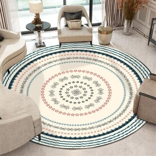 Fashion simple but elegant pure and fresh contracted ethnic wind beige circle circle sitting room bedroom carpet