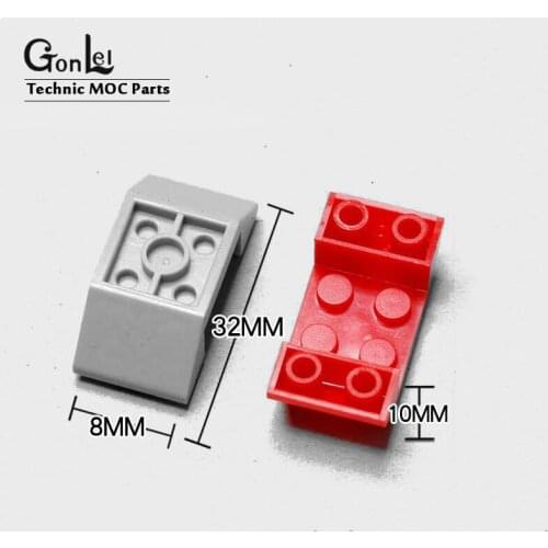 20Pcs/Lot High-Tech Slope Inverted 45 Degree 4 x 2 Double Parts for Building Blocks Roof Tile MOC Brick Parts set DIY Toys