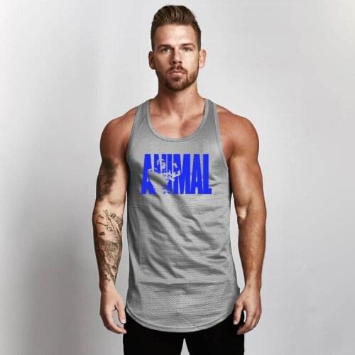 New Casual Mesh Fashion Sleeveless Shirts Tank Top Men Fitness Mens Singlets Clothing Bodybuilding Workout Gym Vest Fitness Men