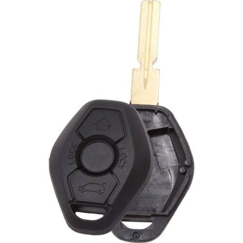Uxcell New 3 Buttons Uncut Insert Key Case Remote Control Shell for BMW 3 5 6 7 Series Z3 Z4 X3 X5 M5 325i E38 E39 E46 E65