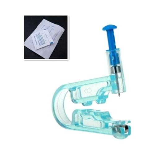 1 Set No Pain Body Piercing Gun+Stainless Steel Stud Toiletry Kits Top Safety Ear Piercing Kit Disposable Safe Sterile