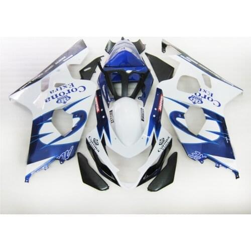 Complete Fairings kit For Suzuki K4 2004 2005 GSX R750 GSXR600 Fairing kits GSXR 600 04 05 white blue ABS motorcycle hull parts