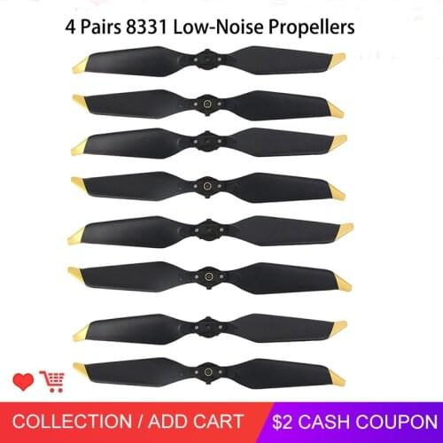 4 Pairs Mavic Pro Platinum 8331 Low Noise Quick-Release Propellers ( Golden/Silver ) for DJI mavic Pro drone Accessories