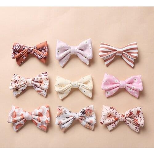 Floral Printing Hair Clip Baby Girls Spring Summer Barrettes Lovely Infant Todder Children Hairpins Country Style Clips 2Pcs