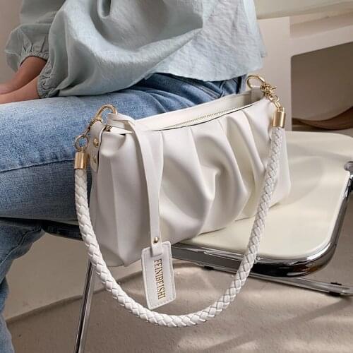 С доставкой Small Soft PU Leather Crossbody Bags for Women 2021 Summer Branded Trendy Shoulder Handbags Purses Lady Luxury Tote