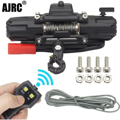 SCX10 90046 Traxxas is suitable for 1:10 RC tracked vehicle axle metal automatic winch wireless remote control system