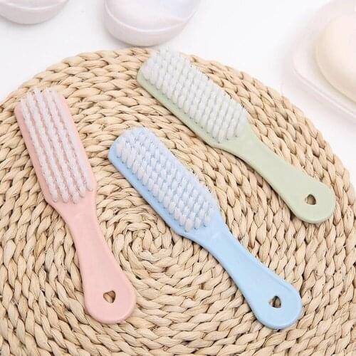 1pc Toilet Cleaning Brush Hand-held Portable Plastic Cleaning Brush Home Bathroom soft hair Washing Laundry Floor Shoe Brush
