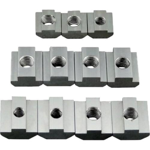 T Block square nuts M3 M4 M5 M6 M8 Slot t nut Sliding hammer nut for 2020 3030 4040 Aluminum profile fasten nuts